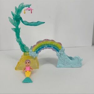 Barbie Dreamtopia Mermaid Baby Nursery Playset Rainbow Slide Rocking Cradle